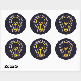 100日登校記念Tシャツ ラウンドシール