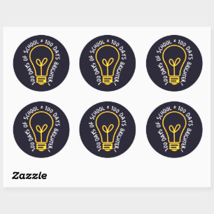 100日登校記念Tシャツ ラウンドシール