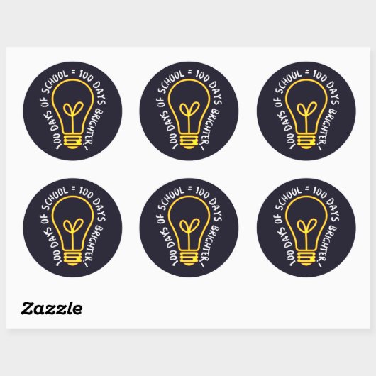 100日登校記念Tシャツ ラウンドシール (シート)