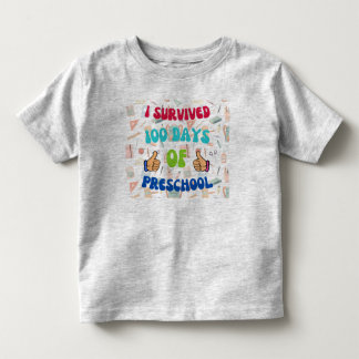 100日目おめでとう!幼稚園100日生き残ったよ トドラーTシャツ