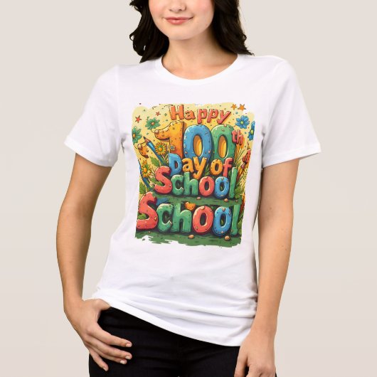 100日目が楽しい トライブレンドTシャツ (正面)