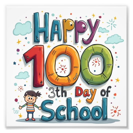 100日目が楽しい フォトプリント            (正面)