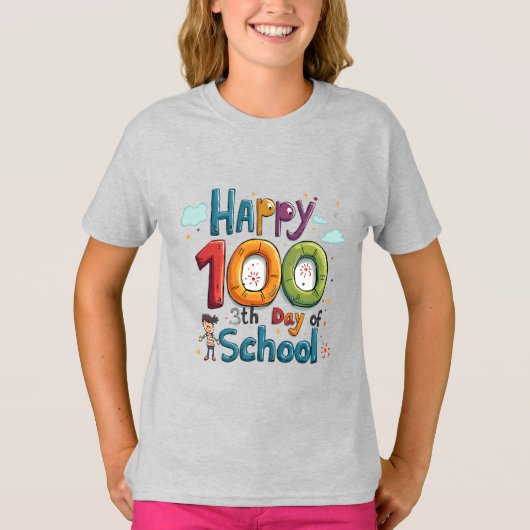 100日目が楽しい Tシャツ (正面)