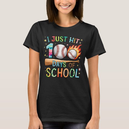 100日目に日100人を打ったばかりだ Tシャツ (正面)