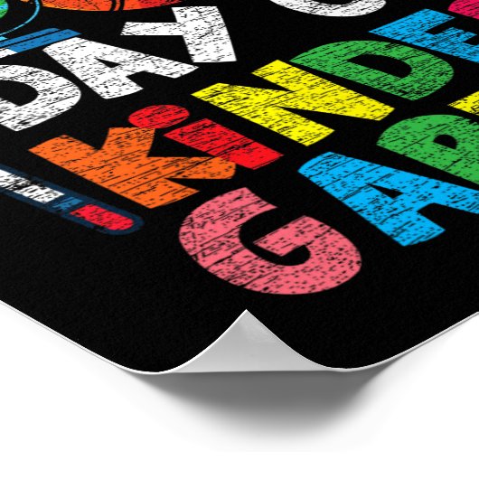 100日目のキンダーガーテンかわいい学校の100日 ポスター (角)