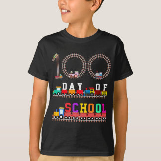 100日目のスクールトレイン愛好家先生少年たち Tシャツ