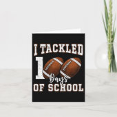 100日目のボーに100日の学校のフットビロールに取り組んだ カード (正面)