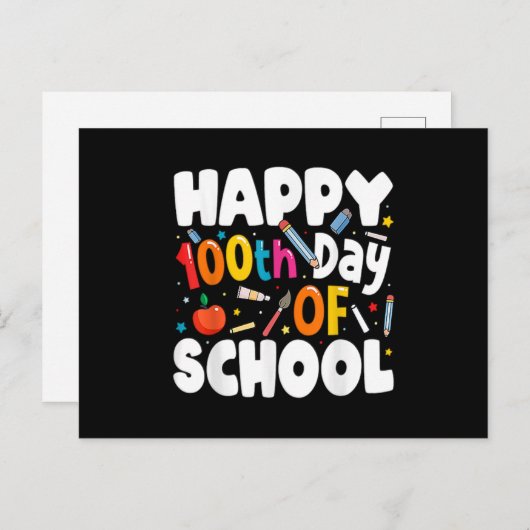 100日目の先生の子どもが100日幸せ インビテーションポストカード (正面/裏面)