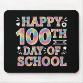 100日目の学校おめでとう タイダイ レインボー 100日 マウスパッド (正面)