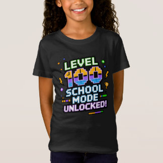 100日目の学校おめでとう!レベル100到達! Tシャツ