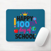 100日目の学校おめでとう!賢くなった先生 マウスパッド (マウス)