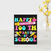 100日目の学校おめでとう 100日目の学校の先生 カード (黄色い花)