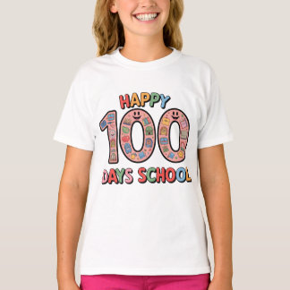 100日目の学校おめでとうTシャツ Tシャツ