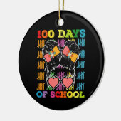 100日目の学校お団子ヘアの先生 セラミックオーナメント (左)