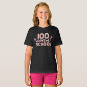 100日目の学校お祝い子供用レディースTシャツ Tシャツ (正面フル)