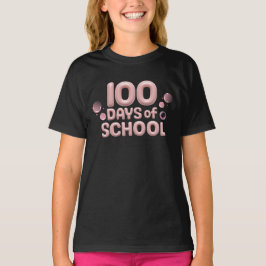 100日目の学校お祝い子供用レディースTシャツ Tシャツ