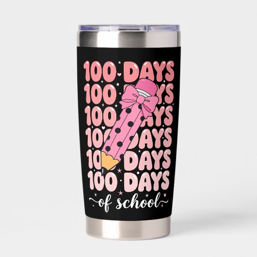 100日目の学校お祝い 保温保冷タンブラー (正面)