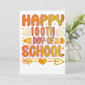 100日目の学校お祝い 発明カート 100日 招待状 (スタンド正面)
