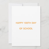 100日目の学校お祝い 発明カート 100日 招待状 (裏面)