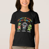 100日目の学校と友達 Tシャツ | かわいい (正面)