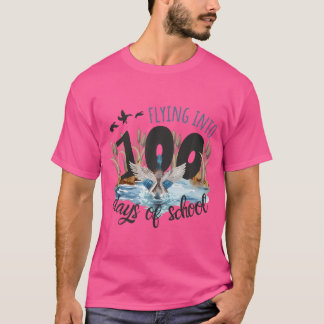 100日目の学校に飛び込む+ダックハンティング100日目 Tシャツ