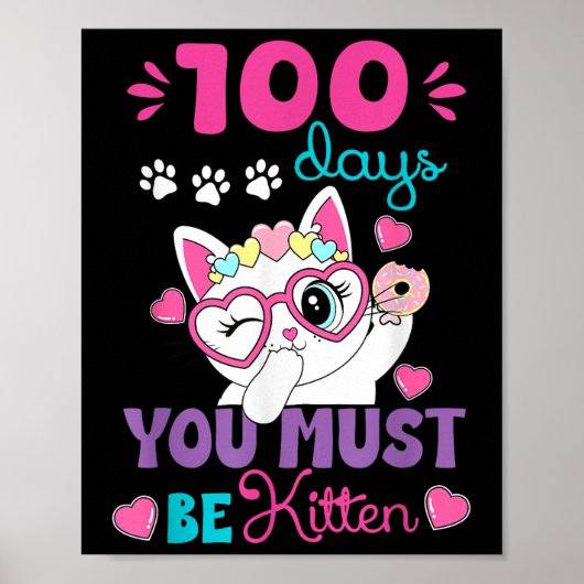 100日目の学校ねこ 100日間学校に通わねば ポスター (正面)