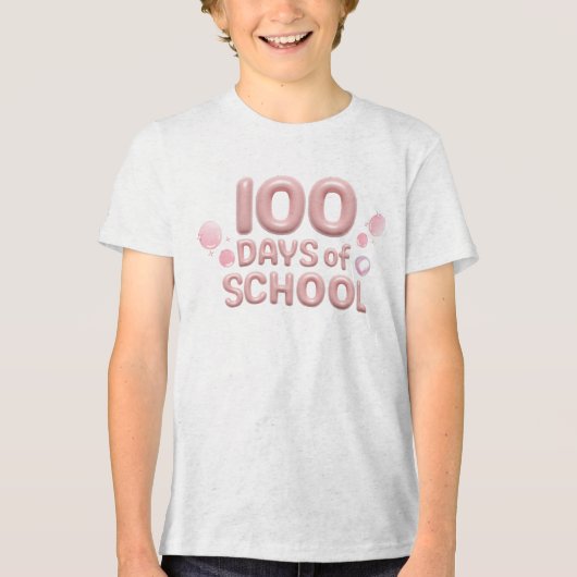 100日目の学校のお祝い トライブレンドＴシャツ (正面)
