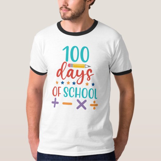 100日目の学校のお祝い Tシャツ (正面)