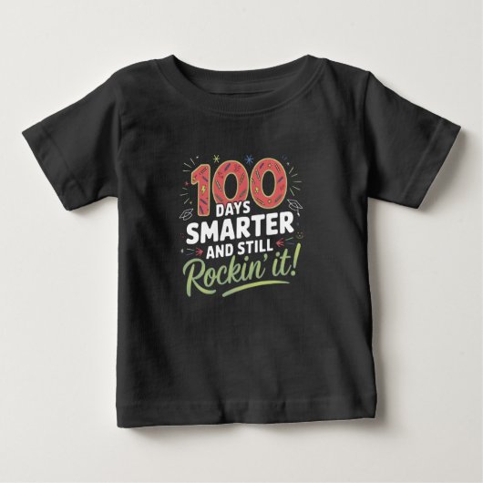 100日目の学校のシャツ ベビーTシャツ (正面)