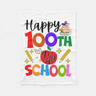 100日目の学校の先生と生徒たち 100日目 フリースブランケット