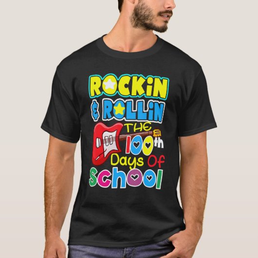 100日目の学校の先生と生徒 Tシャツ (正面)