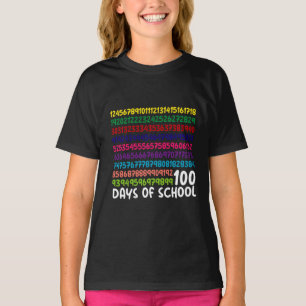 100日目の学校の先生キッズ 数学の数字 Tシャツ