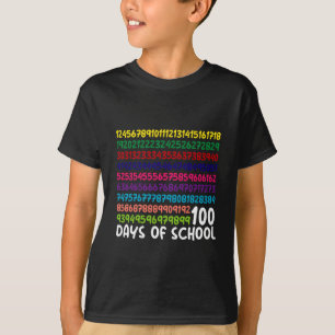 100日目の学校の先生キッズ 数学の数字 Tシャツ