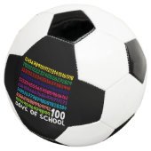 100日目の学校の先生キッズ 算数 数字 サッカーボール (3/4)