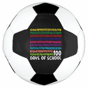 100日目の学校の先生キッズ 算数 数字 サッカーボール