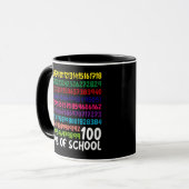 100日目の学校の先生キッズ 算数 数字 マグカップ (正面左)