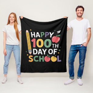 100日目の学校の先生 ハッピーハンドレッドデイズ フリースブランケット