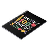 100日目の学校の先生 ハッピー100日おめでとう ノートブック (左側)