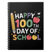 100日目の学校の先生 ハッピー100日おめでとう ノートブック (正面)