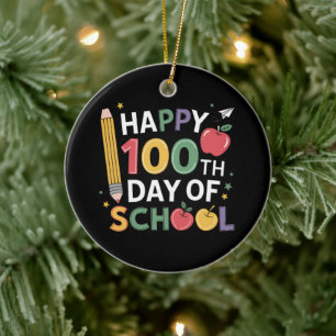 100日目の学校の先生 ハッピー100日 セラミックオーナメント
