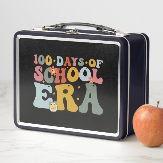 100日目の学校の時代グルービー先生子供 メタルランチボックス (インサイチュ)