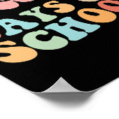 100日目の学校の溝ヴィンテージデザインスタッド ポスター (角)