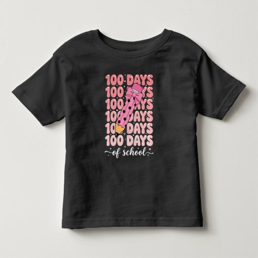 100日目の学校の祝い トドラーTシャツ (正面)