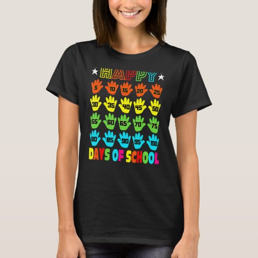 100日目の学校の衣装子供へ女の子10 Tシャツ (正面)