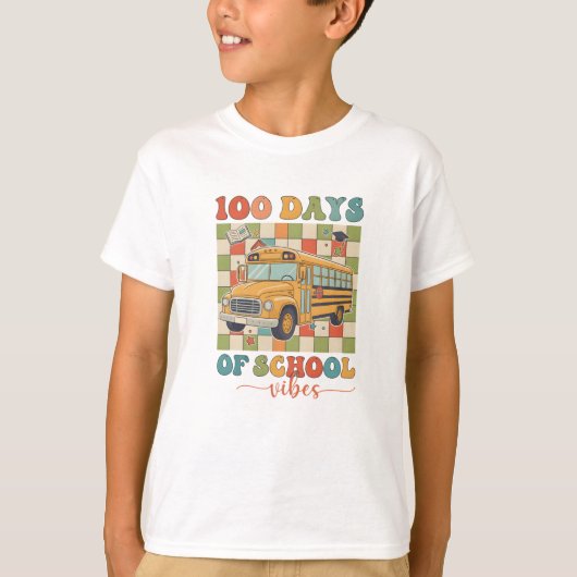 100日目の学校の雰囲気 Tシャツ (正面)