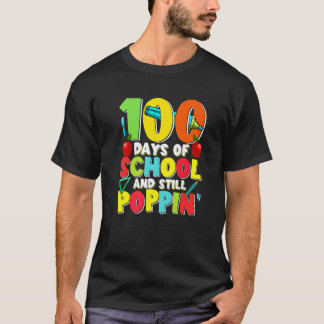 100日目の学校はまだポッピンスタイル 先生 生徒 Tシャツ
