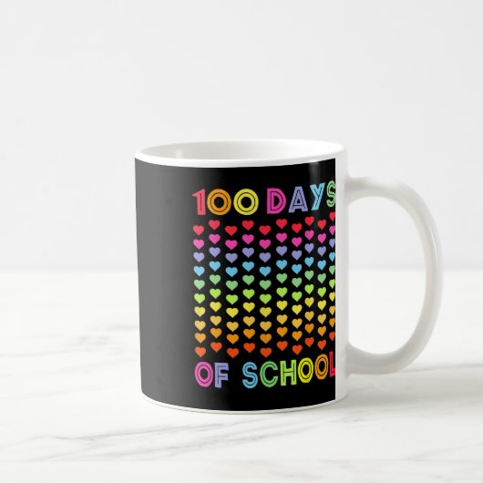 100日目の学校はやっぱり楽しい 100個の虹 コーヒーマグカップ (右)