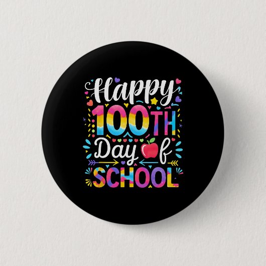 100日目の学校は楽しい 100日目の学校の先生 缶バッジ (正面)