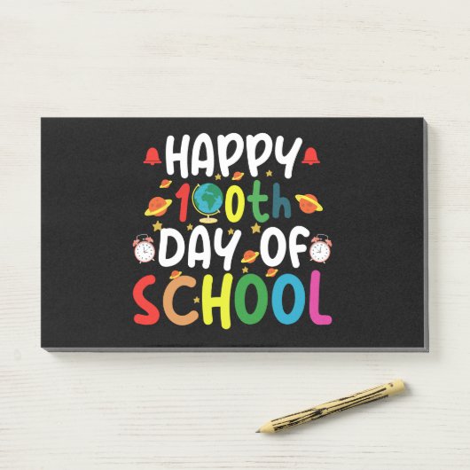 100日目の学校をお祝いしよう先生と生徒 ポストイット (デスク)