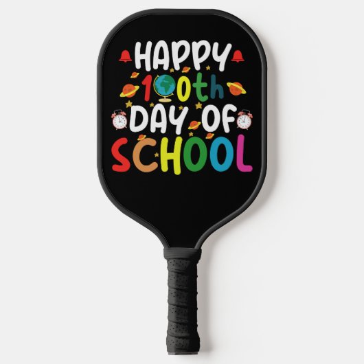 100日目の学校をお祝いしよう先生 生徒 ピックルボールラケット (正面)